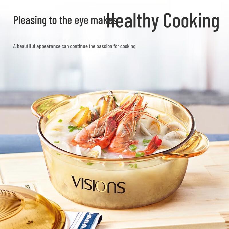 Corning VISIONS 2.25L Transparent Glass Casserole Pot