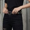 Vintage Metal Gothic Waistband PU Leather Y2K Pyramid Belt Fashion Punk Rivet Belt  Male Female Use
