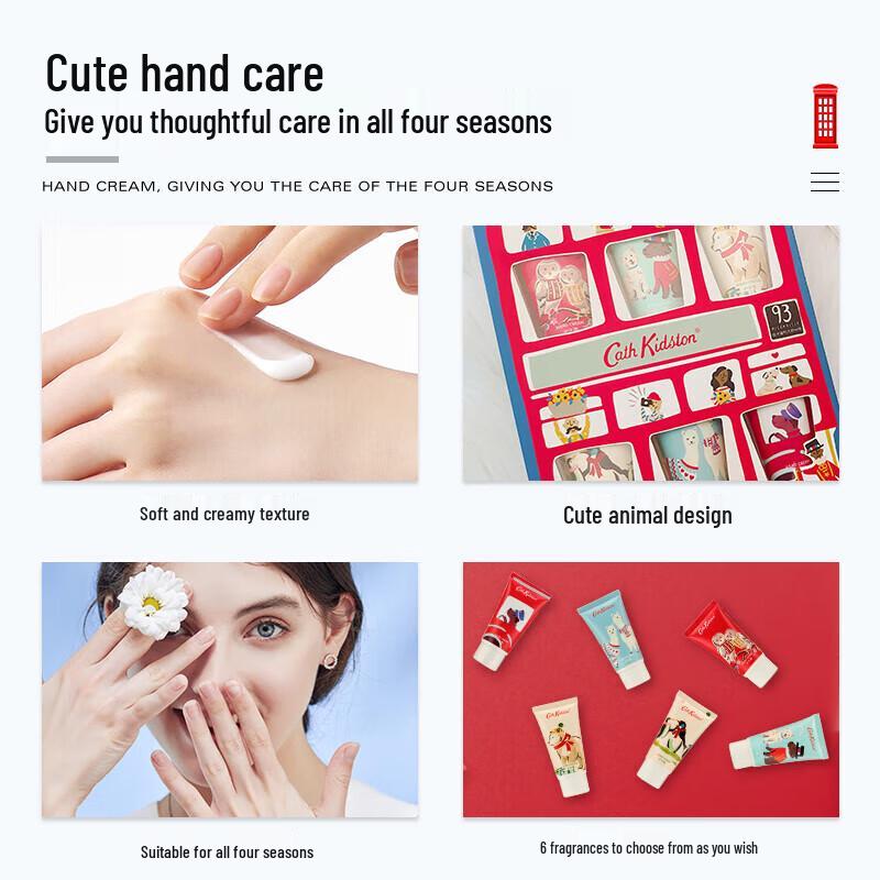 Cath Kidston Hand Cream Gift Set, 6 x 50g