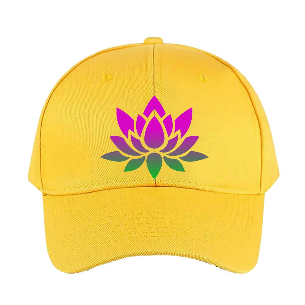 Lotus Flower Caps Summer Adult Baseball Cap Adjustable with Curved Brim Duckbill Hat Protection Sun Hats Casual