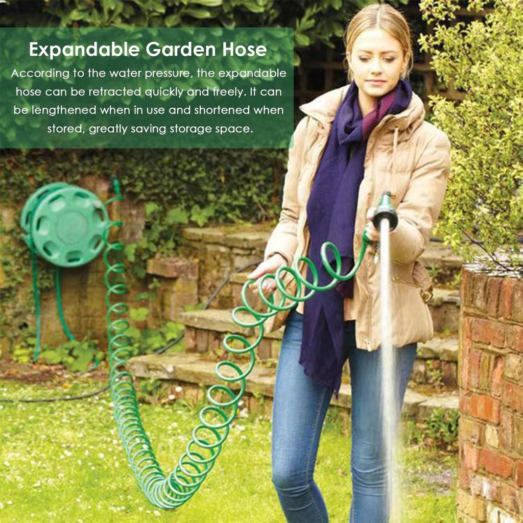 Садовый полив Водяной пистолет Спиральный садовый шланг Пружинный возврат Садовый водяной шланг для купания питомцев Мойки автомобилей Полива