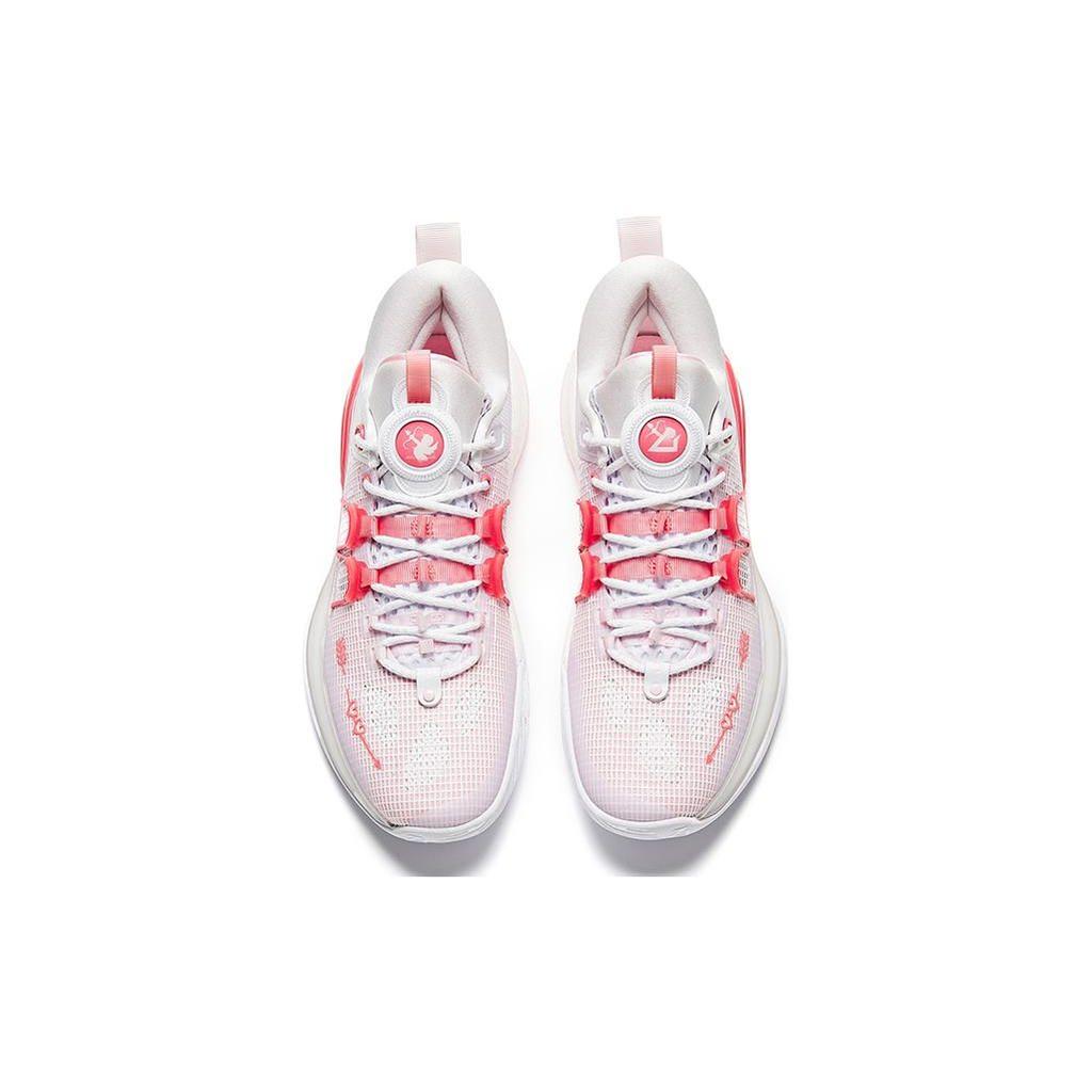 Anta Zup1 Non-Slip Wear-Resistant Lightweight Low-Top Basketball Shoes Men Sneakers Pink White 112311105-8