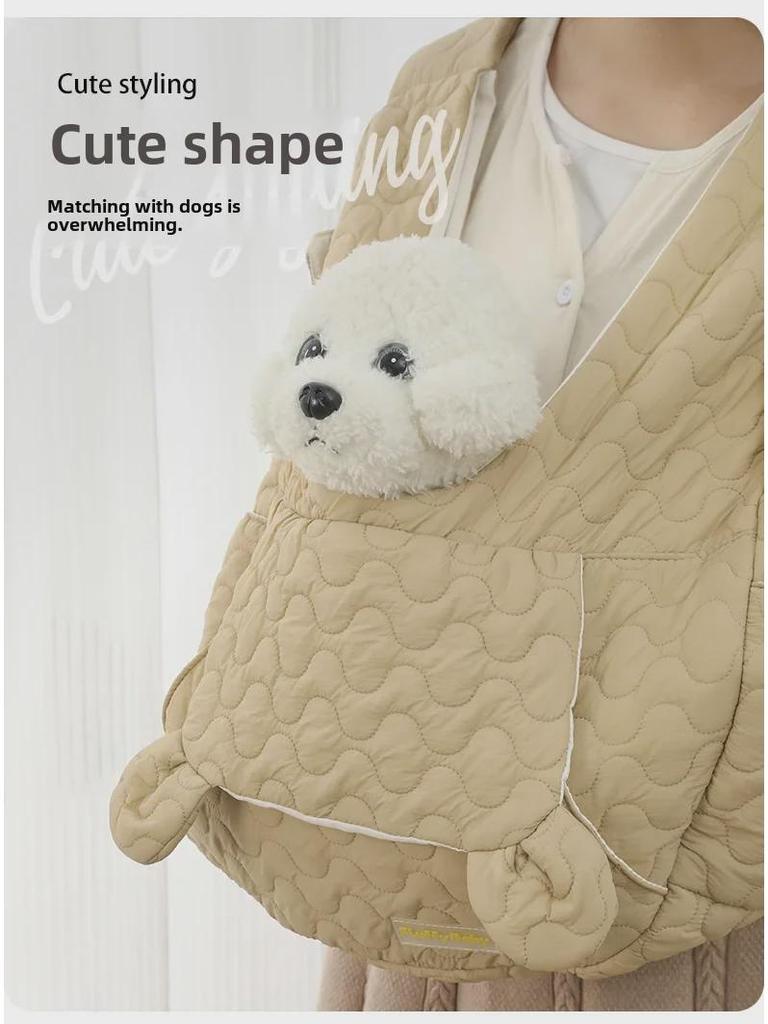 Fluffybaby Portable Pet Chest Bag - большая, мягкая, дышащая переноска для собак и кошек