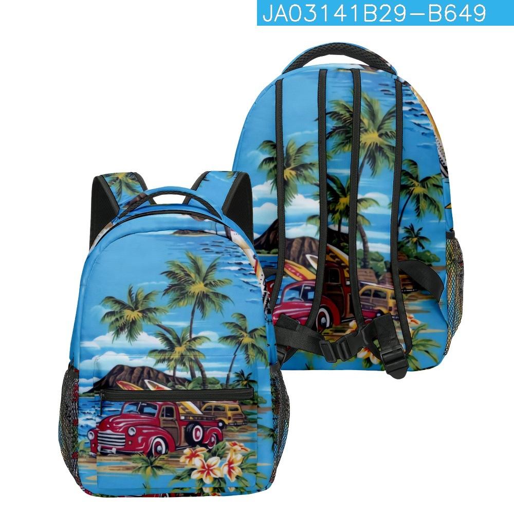Cartoon Kpop Youthful School Bags Unisex Hawaiian Elements Travel Bags 3D Print Oxford Waterproof Notebook Shoulder Backpacks