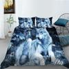 Комплект постельного белья для дома с узором волка, пододеяльник для спальни, наволочка, односпальная/двуспальная кровать, полноразмерное украшение для дома