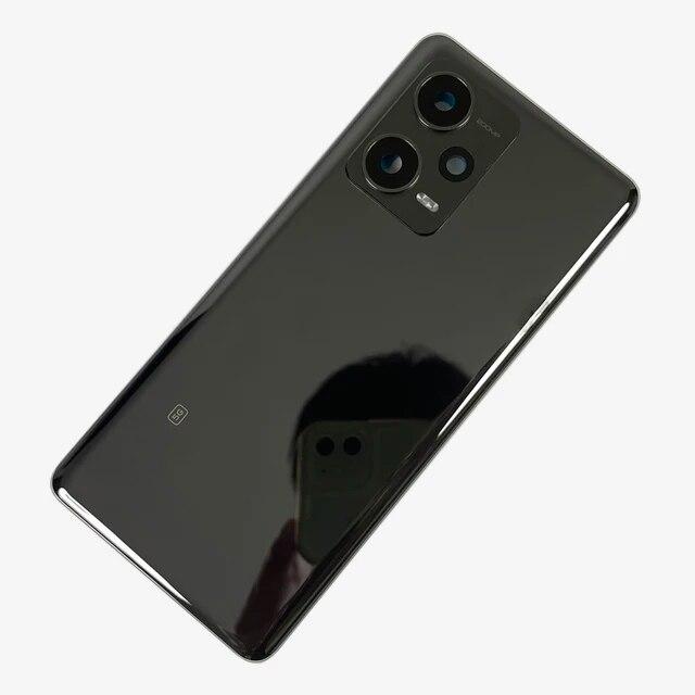 Задняя дверь корпуса для Xiaomi Redmi Note 12 Pro + 5G, стеклянная крышка батарейного отсека, задняя крышка, запасные части корпуса
