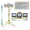 Floodlight with Bracket Emergency Maintenance Work Light Construction Site Mobile Portable Searchlight Outdoor Square Lighting