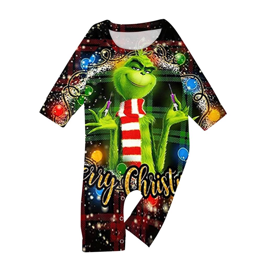 Christmas Print Family Outfit Long Sleeve Top + Pants Set Family Outfit