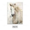 Абстрактные постеры с белой лошадью, холст, принты, картина с животным, настенное искусство, картина для гостиной, современное украшение дома, БЕЗ РАМЫ