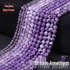 Натуральный аметист, браслет из бусин, сделай сам, круглые хрустальные бусины, аксессуар