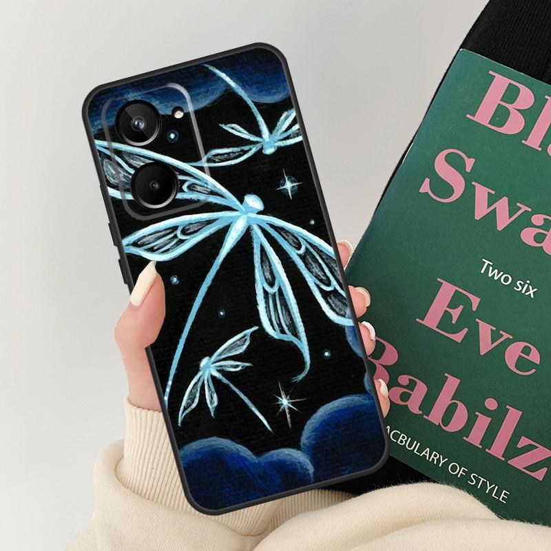 Животное Стрекоза Арт Для Realme 12 9 10 11 Pro Plus GT5 C67 C55 C53 C51 C35 C33 C30 C25s C21Y C11 GT Neo 5 Чехол