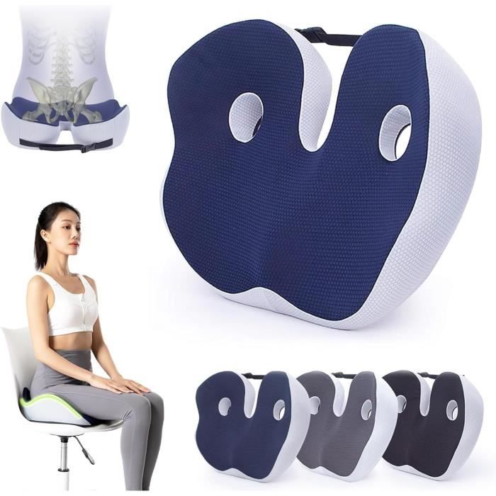 Coussin de siège - Mousse à mémoire de forme - Ergonomique - Soutien adaptatif - Confort optimal