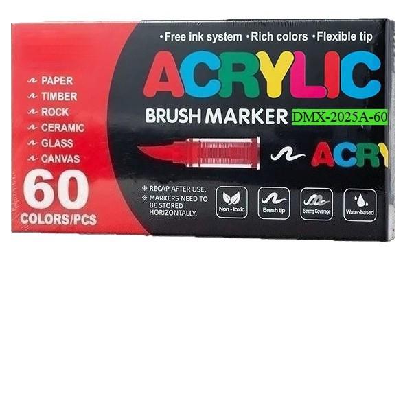 Моющиеся акриловые маркеры с мягким наконечником – Набор для DIY: Ваза для стекла и акварельные маркеры