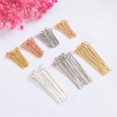 100 шт. Сохраняющие цвет 14K Золотые Иглы с девятью символами Игла с девятью символами Игла с круглой головкой Сделай сам Браслет ручной работы Ожерелье Материал для бисероплетения Аксессуары