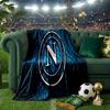 Electric Blue Napoli Logo  Throws Blanket Flannel Blankets Plush for Couch Bed Gifts for Men Women Travel picnic blanket Christmas fan gifts