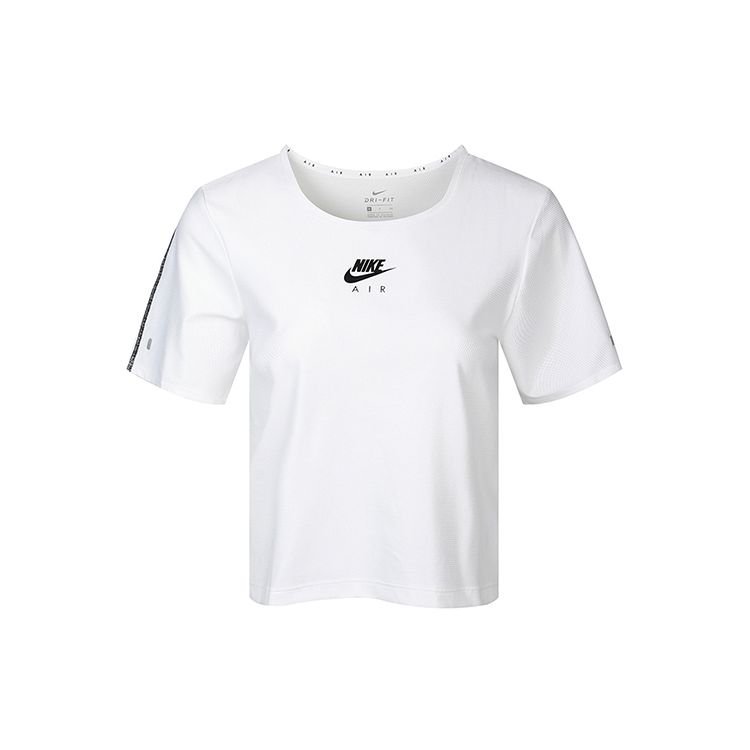 Nike Air Dri-Fit Casual Sports Running Short Sleeve T-Shirt Women Tops White CU3059-100