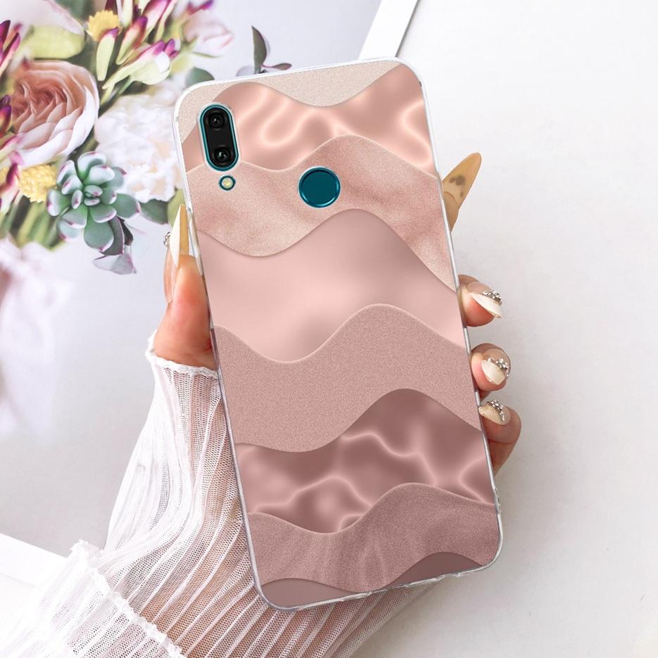 For Huawei Y9 2019 Case JKM-LX1 JKM-LX2 New Flowers Butterfly Painted Cover Soft Silicone Case For Huawei Y9s Y 9 s Y9 2019 Bags
