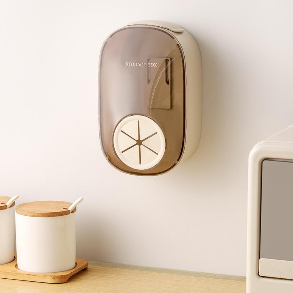 Настенный эластичный контейнер для хранения пищевых крышек Прозрачные органайзеры Диспенсер для пакетов для сохранения свежести Аксессуары Пыленепроницаемый