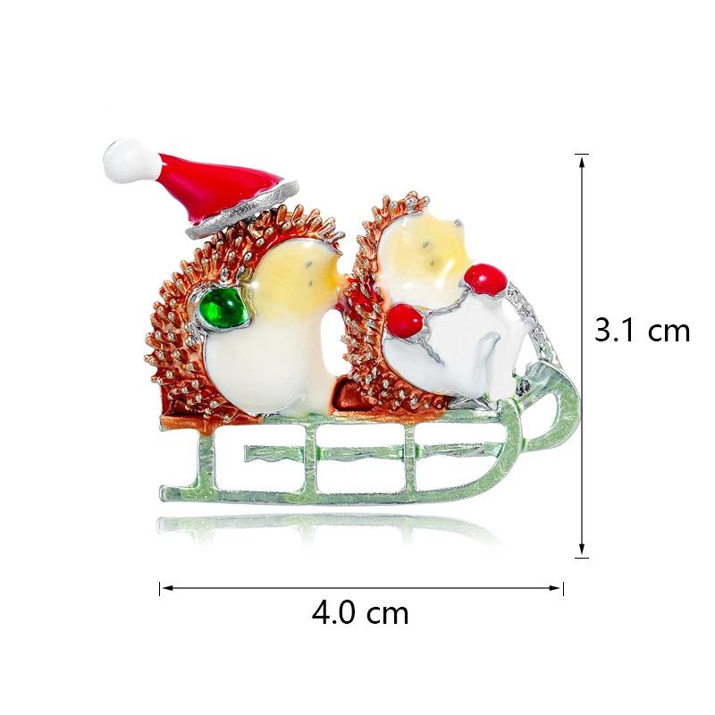 Новые эмалевые рождественские броши Рождественская елка Снеговик Шапки Санты Олень Снежинка Металлические значки Рождественские декоративные украшения