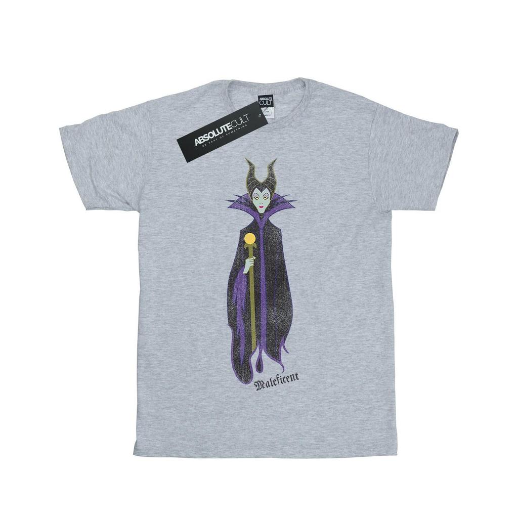 Disney Классическая хлопковая футболка «Спящая красавица» для девочек «Малефисента»