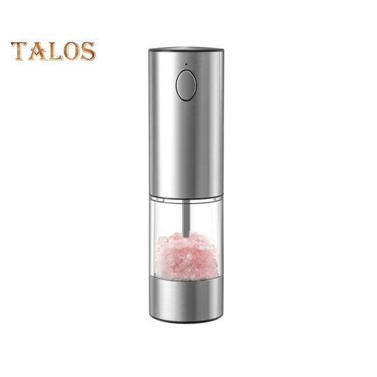 Electric Electric Salt And Pepper Grinder Rechargeable USB One-Touch Automatic Grinding Tools Adjustable Thickness LED Light Herb Crusher for