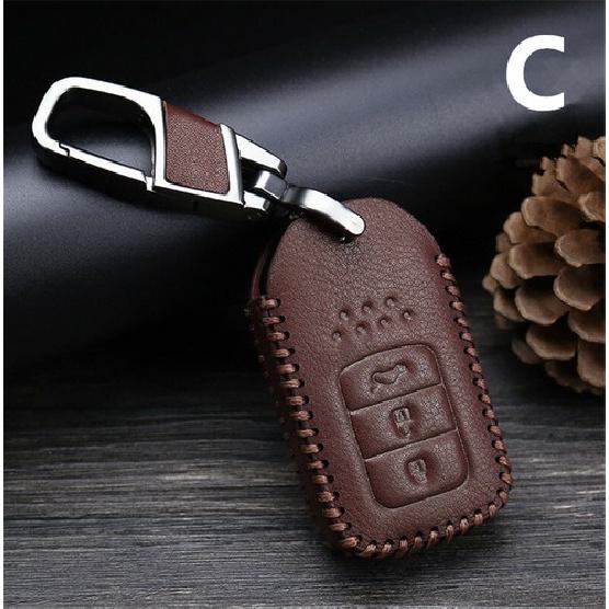 PU Leather key case Cover Shell For Honda Accord Vezel Civic Pilot CRV HRV JAZZ