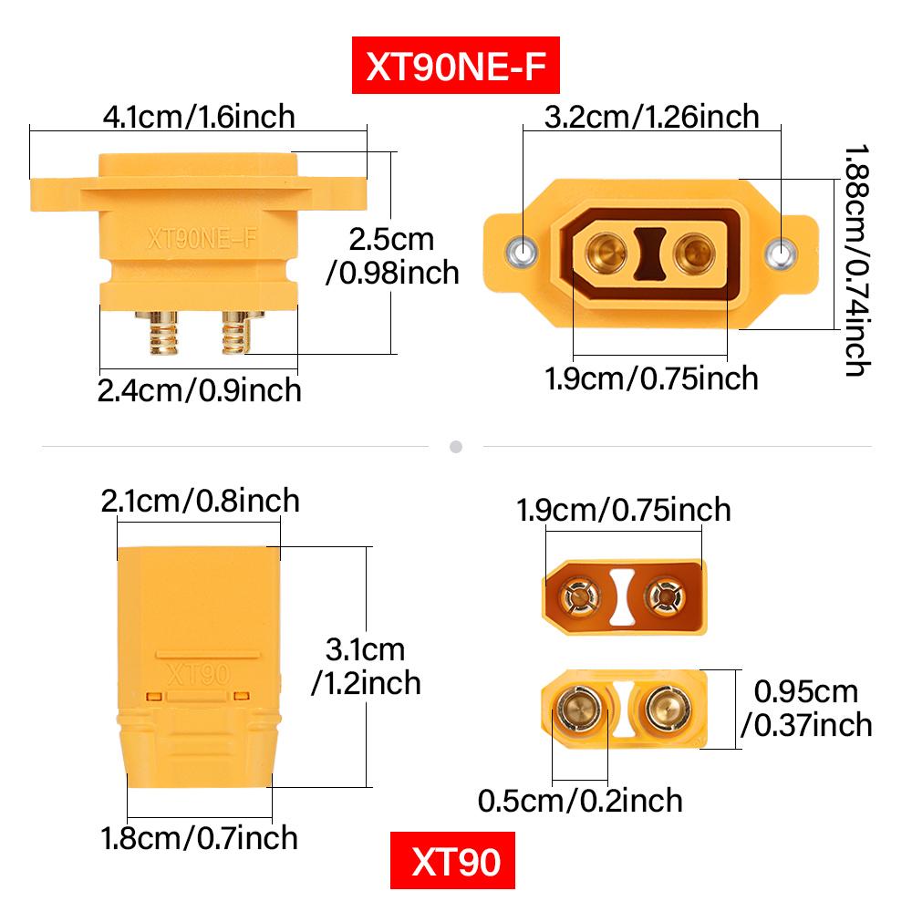 XT90NE-F Штекер папа мама Зарядный порт XT90 Электромобиль Литиевая батарея DIY 5 шт. папа/мама Co