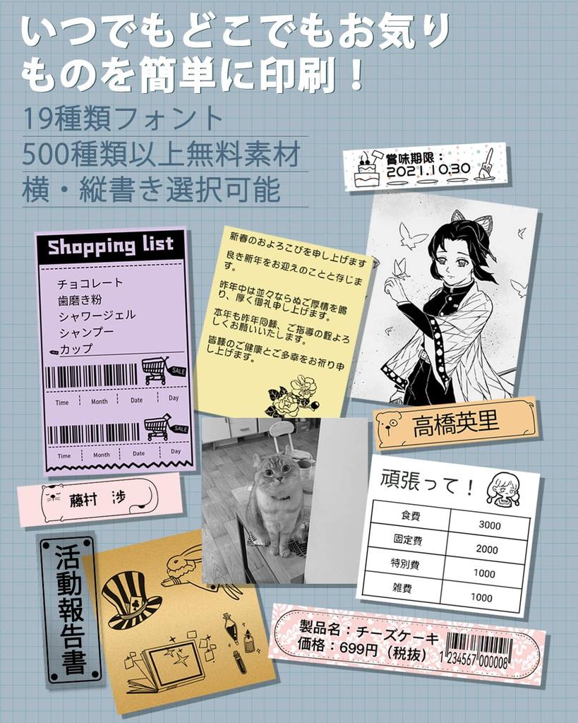 Phomemo M02S Mini Printer, 300DPI, Black & White