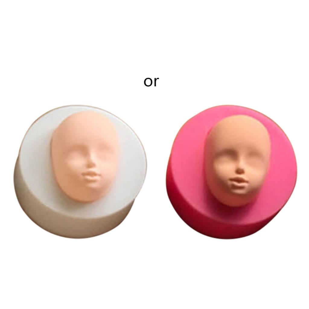 3D Мягкая глиняная форма для лица ребенка, кукольные лица, силиконовая форма, инструменты для украшения торта, шоколадные конфеты, кексы, форма для мыла из глины