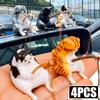 Fishing Cat Car Ornaments Car Dashboard Center Console Rearview Mirror Decoration Ornament Resin Car Interior Decor Accessories