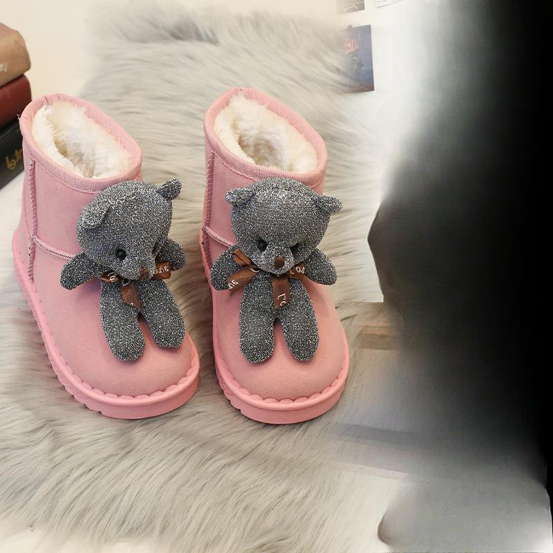 Новые зимние милые мультяшные хлопковые туфли для мальчиков Тедди