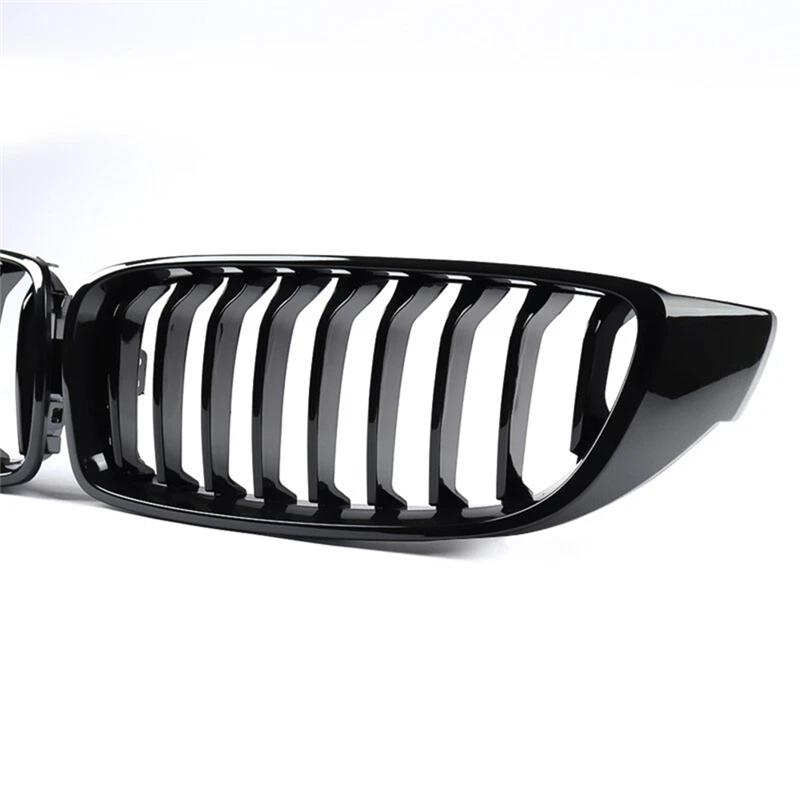 Передняя пара для решетки радиатора BMW "ноздри" F32 F33 F36 F82 F83 2014-2020 Цвет:Черный глянцевый