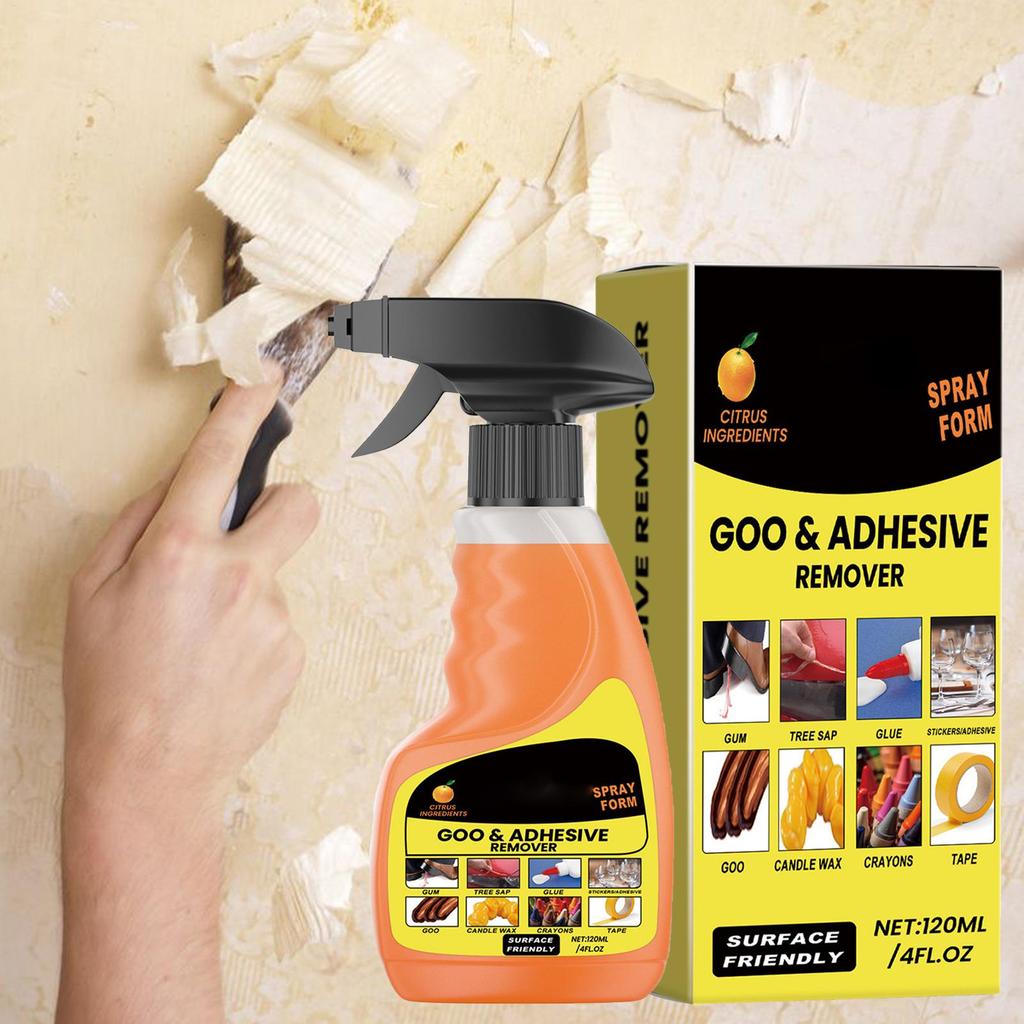 120 мл Средство для удаления клея Спрей для удаления наклеек Многофункциональное средство для удаления клея Очиститель клея Жидкость для удаления двусторонней клейкой ленты