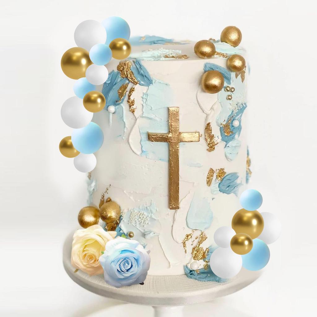Синее украшение для торта на крещение, украшение для торта в виде креста, украшение для торта для мальчика, сувениры для крестильной вечеринки, принадлежности для крестильной вечеринки