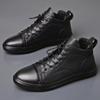 Новое поступление, мужские ботильоны, осенне-зимняя повседневная обувь с высоким верхом, натуральная кожа, мужские базовые ботинки, нескользящие, теплые, кроссовки для активного отдыха