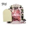 Wall Mounted Halloween Art Cute Ghost/Mouse Door Ornaments, Miniature Decoration, Double Tiered Tray Decor Layer Arch Corner for Bookshelf Decoration