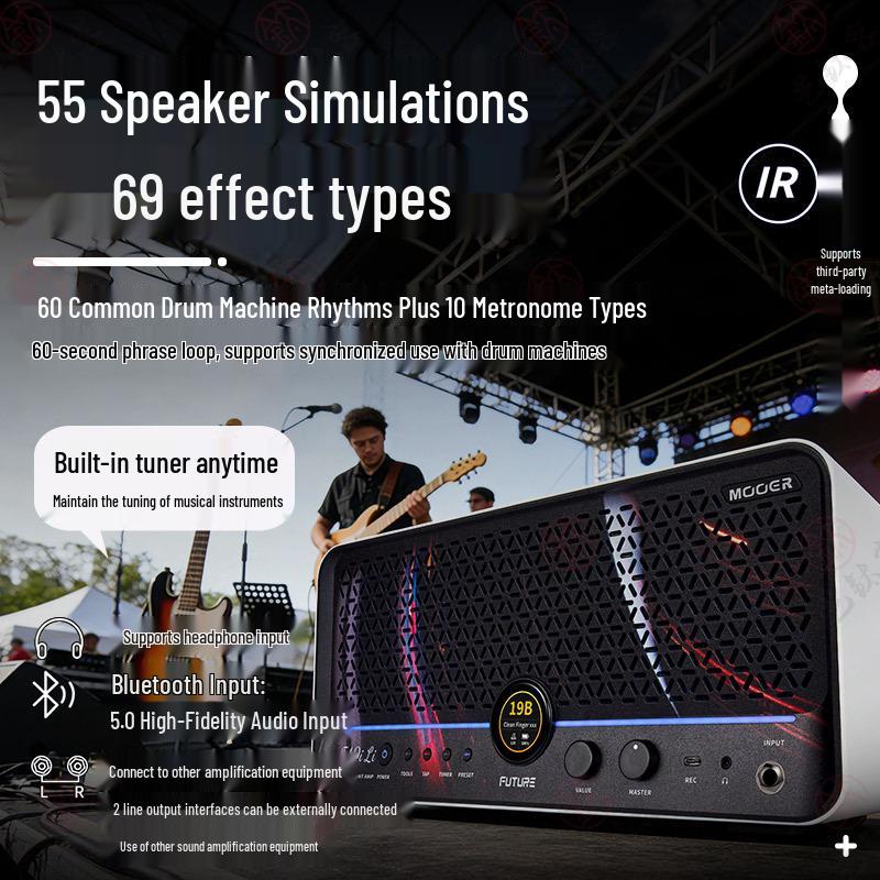 MOOER Magic Ear F40i Li Портативный Bluetooth-усилитель-динамик для электрогитары и бас-гитары