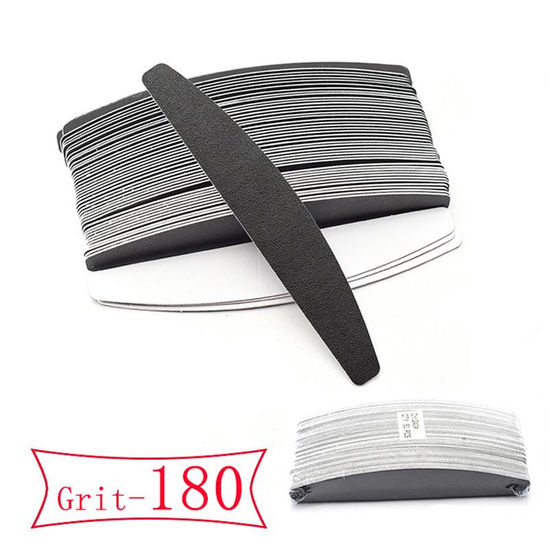 Tearable Gray-White Sanding Sheets: Replaceable Half-Moon Nail File with Stainless Steel Core for Shaping and Nail Art