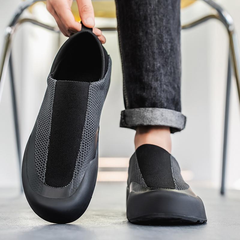 Дышащая летняя мужская обувь с защитой от запаха, универсальная сетчатая, нескользящая, повседневная обувь с мягкой подошвой, полиуретановая стелька, подошва из ПВХ