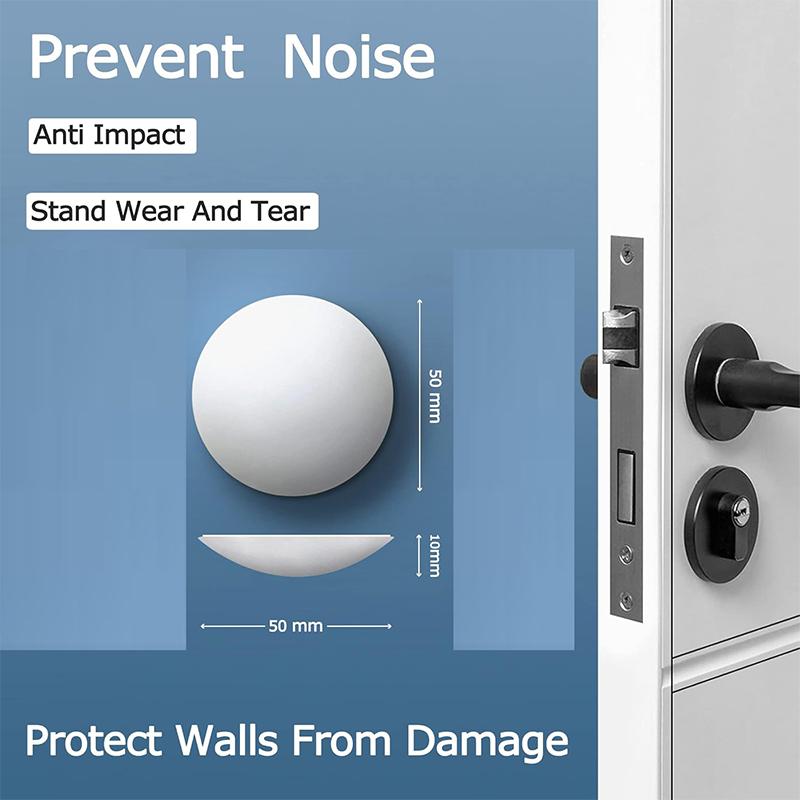 Дверные ограничители для стен с прочным задним клеем, тихие и амортизирующие силиконовые защитные накладки на стены от дверных ручек — защищают каждую поверхность стены