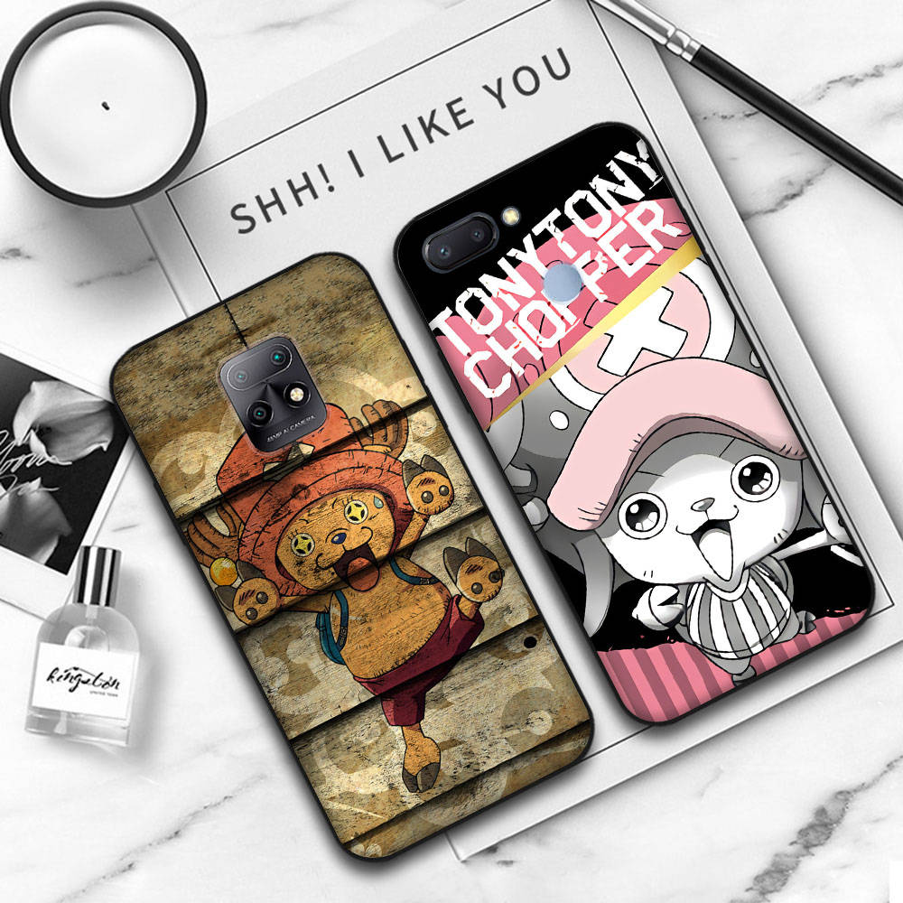 JW63 One Piece Chopper черный мягкий чехол для iPhone 16 15 Plus 14 13 Pro 8 SE XR XS Max P30 Nova 5T Y5P Y6 Y7 Y8P Y9 Realme C30 C33 C31 VIVO Y36 V27