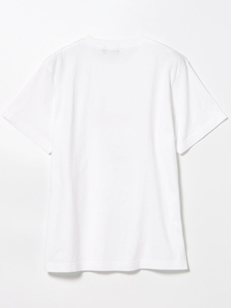Beams Men's Short Sleeve Printed Logo T-Shirt, 2025 Spring/Summer, White, Size L, 11081083591