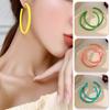 1 Pair Round Circular Earrings Circle Ear Jewelry Fashion Popular Accessories  Women
