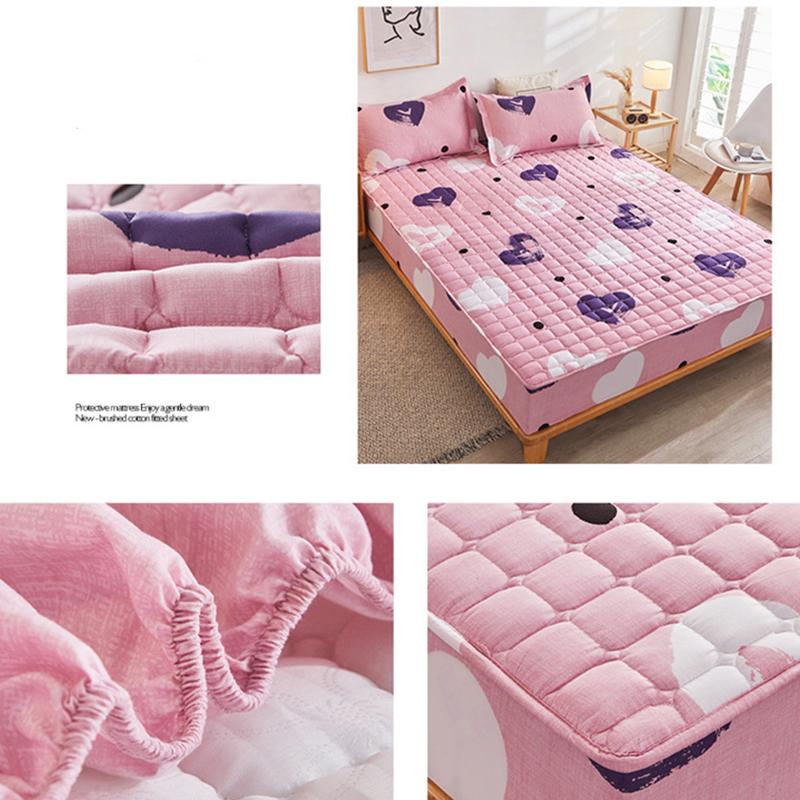 Мягкая простыня, наматрасник, хлопковое утолщенное стеганое покрывало, простыни на резинке, простыня на резинке, наматрасник, нескользящая простыня, пылезащитный чехол, без наволочки