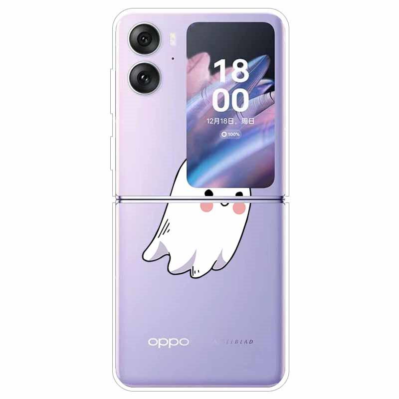 Для Oppo Find N2 Flip Чехол CPH2437 Прозрачный Жесткий ПК Чехол для Телефона для Oppo Find N2 Flip Funda N 2 Flip Защитный Coque