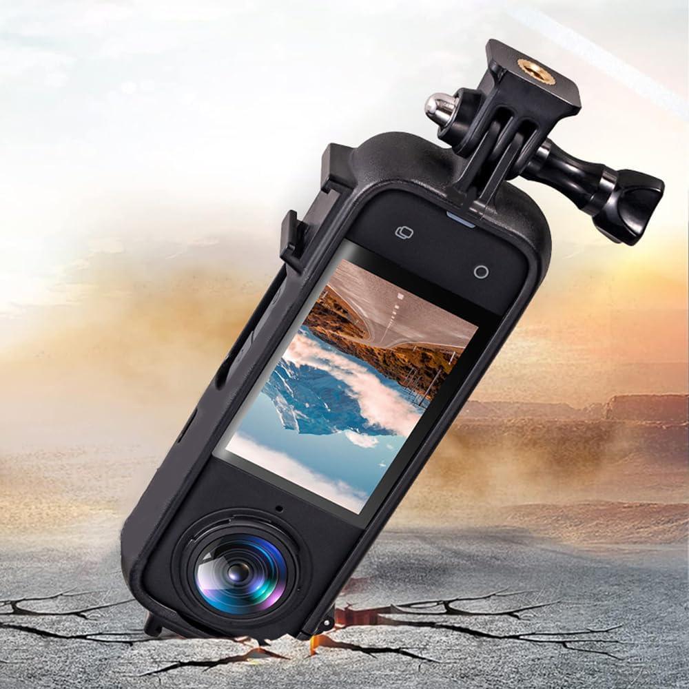 Защитная рама-клетка для Insta360 X4 Пластиковое крепление с адаптером 1/4" и винтом Кейс-корпус для влога для аксессуаров камеры X4