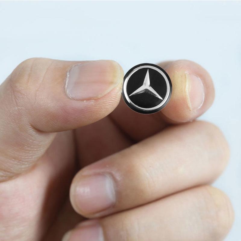 HXA1  Car Remote Key Sticker Aluminum Emblem Decoration Decal For Mercedes Benz AMG  W205 C300 W203 W206 W108 W124 W126 W140 W168 W169