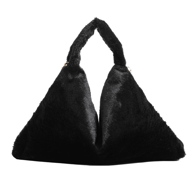 Женские сумки, плюшевые сумки, плюшевые сумки, нишевые сумки через плечо в иностранном стиле, модные и универсальные сумки подмышками