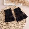 Lace Floral Embroidery Fake Sleeves for Women Autumn Winter Sweater Dethachable Cuffs Decorative Pleated Wrist Femme
