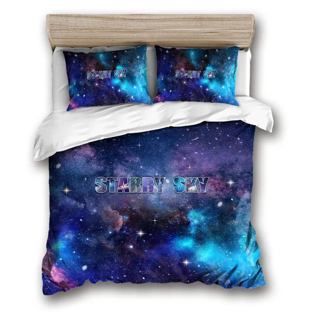 Комплект постельного белья Space star 3d Galaxy Single double Twin/Queen 2pcs/3pcs комплекты постельного белья Universe Outer Space Themed
